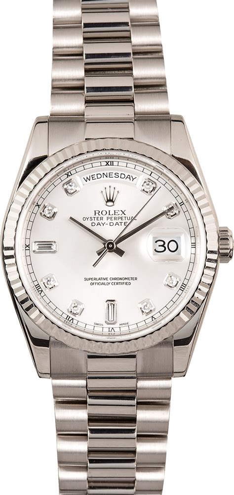 rolex chinese numerals day date white gold|rolex day date 118239.